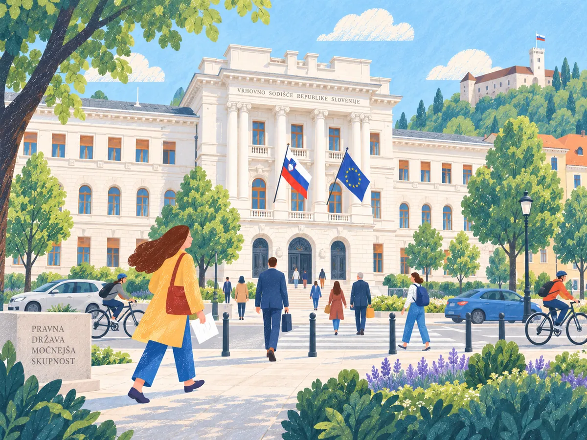 Ilustracija sodišča v Sloveniji